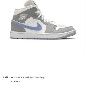 Women’s Air Jordan 1 Mid 'Wolf Grey
Aluminum'